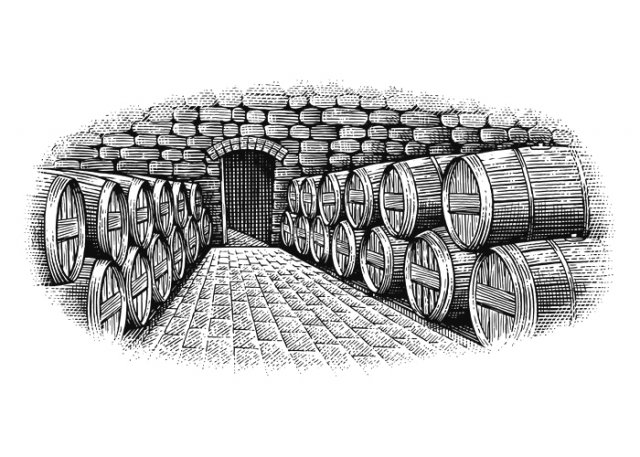 Wine-Cellar-Barrels-