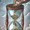 hour glass money